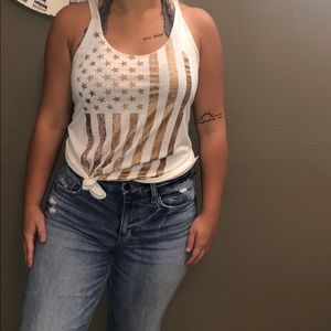 American flag tank